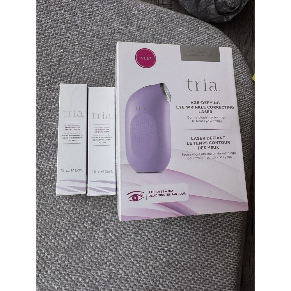 Tria Age Defying Eye Wrinkle Correcting Laser New Sealed + 2 Eye Creams